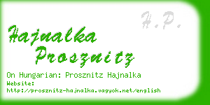 hajnalka prosznitz business card